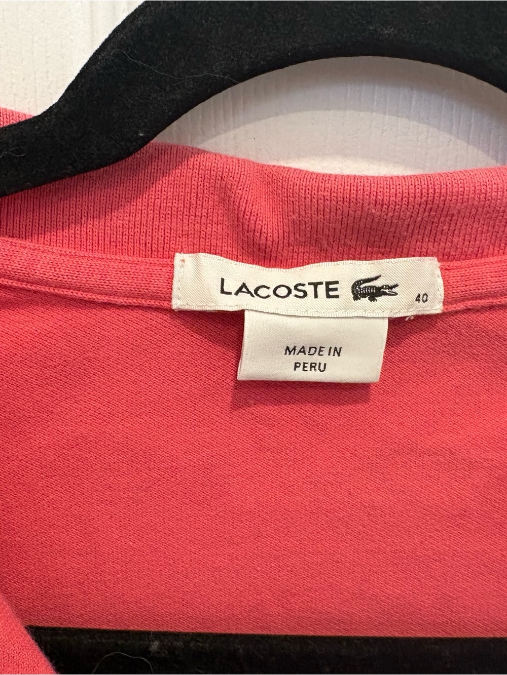 Lacoste Coral Pink Short-Sleeve Polo Top #1014 - Picture 3 of 12